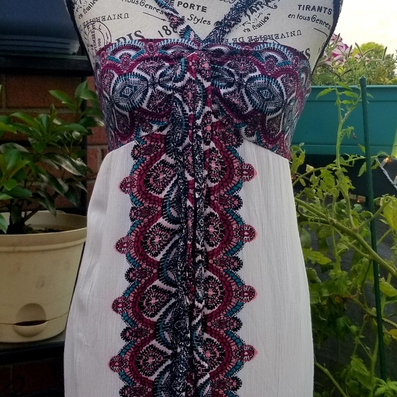Xhilaration Summer Dress / white/pattern / sz. S - Picture 2 of 5
